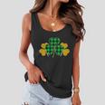 Buffalo Shamrock Plaid Irish Clovers Graphic Design Printed Casual Daily Basic Women Flowy Tank