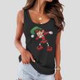 Dabbing Elf Cute Funny Christmas Tshirt Women Flowy Tank