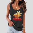 Dragon Fighter Silhouette Illustration Tshirt Women Flowy Tank