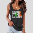 Drink Like A Gallagher Irish Clover Tshirt Women Flowy Tank