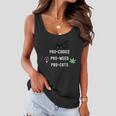 Feminism And 420 Funny Pro Choice Pro Cats Pro Weed Feminist Women Flowy Tank