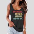 Firefighter Funny Husband Father Legend Firefighter Fathers Day Women Flowy Tank