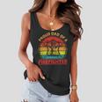Firefighter Vintage Retro Proud Dad Of A Firefighter Fireman Fathers Day V2 Women Flowy Tank