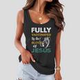 Fully Vaccinated By The Blood Of Jesus Lion God Christian Tshirt V2 Women Flowy Tank