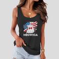 Funny 4Th Of July Great American Flag Cute Cat Women Flowy Tank