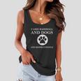 Funny Baseball Lover Funny Dog Lover Funny Baseball Dog Women Flowy Tank