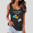 Funny Bowling Gift For Women Cute Bowling Chick Sports Athlete Gift Women Flowy Tank