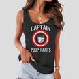 Funny Captain Poop Pants Tshirt Women Flowy Tank