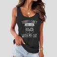 Funny Cat Person Sorry I Cant I Have Plans With My Cat Gift Women Flowy Tank