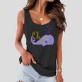 Funny Oh Whale For Marine Mammal Lovers- Purple Women Flowy Tank