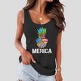 Funny Patriotic Pineapple 4Th Of July America Usa Flag Women Flowy Tank