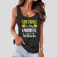 Funny Softball Sport Design Softball Is My Favorite Season Gift Women Flowy Tank