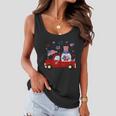 Funny Truck Riding Gnome American Flag Patriotic 4Th Of July Gift Women Flowy Tank