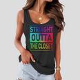 Gay Pride Straight Outta The Closet Tshirt Women Flowy Tank
