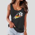 Germany Soccer Insignia Brush Strokes Women Flowy Tank