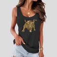 Gold Bitcoin Bull Women Flowy Tank