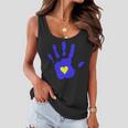 Hand Heart Down Syndrome Awareness Women Flowy Tank