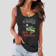 I Love It When He Nibbles On My Bobbers Funny Bass Fishing Women Flowy Tank