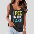 I Pee In The Lake Funny Summer Vacation Women Flowy Tank