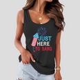 Im Just Here To Bang Funny 4Th July American Flag Women Flowy Tank