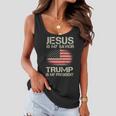 Jesus Is My Savior Trump Is My President Women Flowy Tank