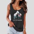 Lets Go Brandon Camping Bigfoot Rock And Roll American Flag Women Flowy Tank
