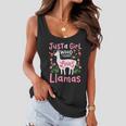 Llama Just A Girl Who Loves Llamas Llama Lover Gift Women Flowy Tank