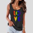 Love Gay Pride Logo Rainbow Tshirt Women Flowy Tank