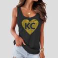 Love Kansas City Football Fan City Map Women Flowy Tank