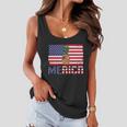 Merican Pineapple Usa Flag Graphic 4Th July Plus Size Shirt Women Flowy Tank