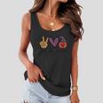 Peace Love Halloween Funny Halloween Quote Women Flowy Tank