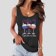 Red Wine & Blue 4Th Of July Wine Red White Blue Wine Glasses V4 Women Flowy Tank