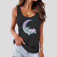 Relaxing Astronaut On The Moon Women Flowy Tank