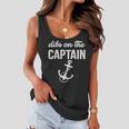 Retro Anchor Vintage Dibs On The Captain Funny Captain Wife Women Flowy Tank