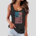 Retro Style 4Th July Usa Patriotic Distressed America Flag Gift Women Flowy Tank