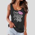 Sassy And Fabulous At 90 Years Old 90Th Birthday Crown Lips Women Flowy Tank