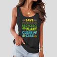 Save Bees Rescue Animals Recycle Plastic Earth Day Planet Funny Gift Women Flowy Tank