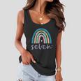 Seven Year Old Rainbow Birthday Gifts For Girls 7Th Bday Women Flowy Tank