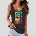 Softball Retro Tie Dye Women Flowy Tank