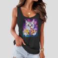 Space Cat Pizza And Tacos Tshirt Women Flowy Tank