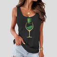 St Patricks Day Wine Glass Tshirt Women Flowy Tank