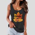 Thankful Autumn Leaves Thanksgiving Fall Tshirt Women Flowy Tank