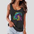 Tie Dye Fourth 4Th Grade Typography Funny Back To School Women Flowy Tank