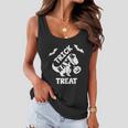 Trick Raw Treat Dinosaur Halloween Quote Women Flowy Tank