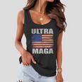 Ultra Maga America Flag Design Women Flowy Tank