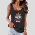 Uncle Of The Birthday Girl Uncle Funny Unicorn Birthday Women Flowy Tank