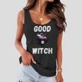 Womens Halloween Witch Good Bad Scary Witch Vibes Costume Basic Women Flowy Tank