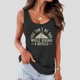 You Cant Be Sad While Riding A Bicycle Mtb Mountain Bike Quote Women Flowy Tank