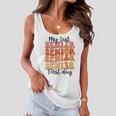 Retro My Last First Day Senior 2023 First Day Of High School Women Flowy Tank