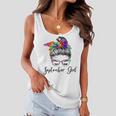 Womens September Girl Wink Eye Woman Face Was Born In September Women Flowy Tank